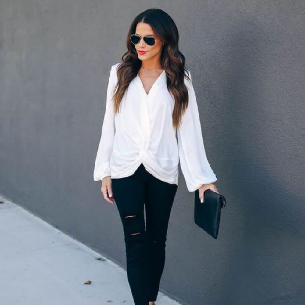 VICI Satin Twist Blouse NWT